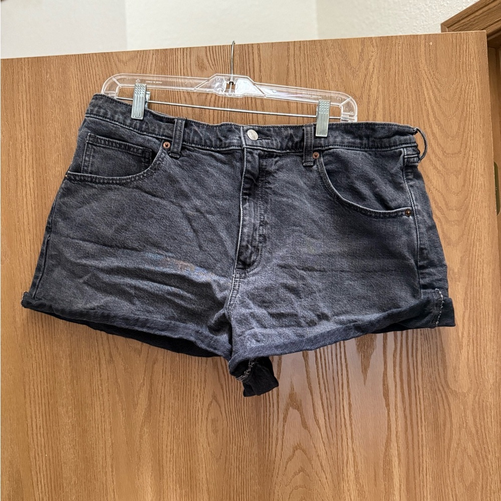 Universal Thread Black Jean Shorts Distressed Cut-Off